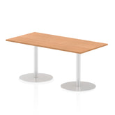 Dynamic Italia 1600 x 800mm Poseur Rectangular Table Oak Top 725mm High Leg ITL0290 DD